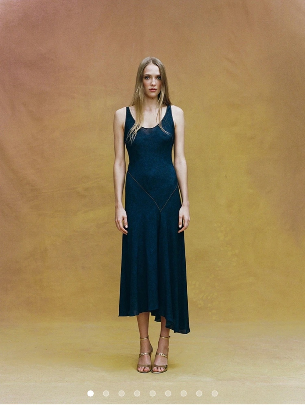 Realisation Par The Ellery Dark Denim Navy Maxi Dress Size XS New w/o tag